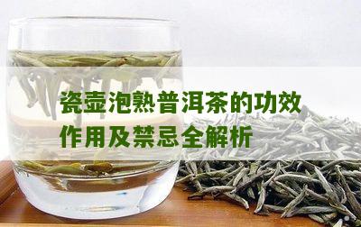 瓷壶泡熟普洱茶的功效作用及禁忌全解析