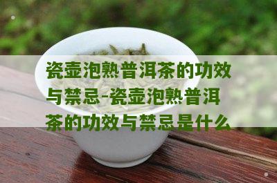 瓷壶泡熟普洱茶的功效与禁忌-瓷壶泡熟普洱茶的功效与禁忌是什么